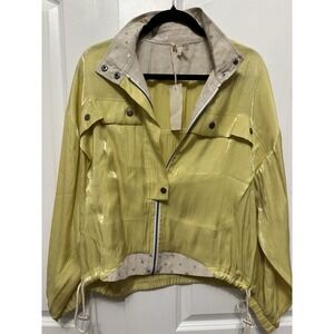 Mystree Yellow NWT Jacket With Tan Star Detail Around Neckline